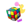 Mini Microbead Rubiks Cube Pillow
