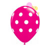 11" Latex Balloon Polka-Dot Hot Pink