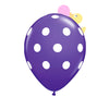 11" Latex Balloon Polka-Dot Purple