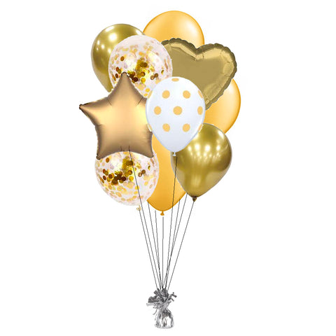 The Gold Lovers Balloon Bouquet
