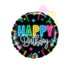 Happy Birthday Neon Balloon