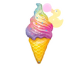 Ice Cream Cone 45" Rainbow