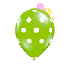 11" Latex Balloon Polka-Dot Green