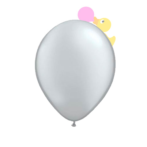 11" Latex Balloon Silver