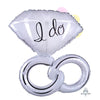 SuperShape™ I Do Wedding Rings Balloon